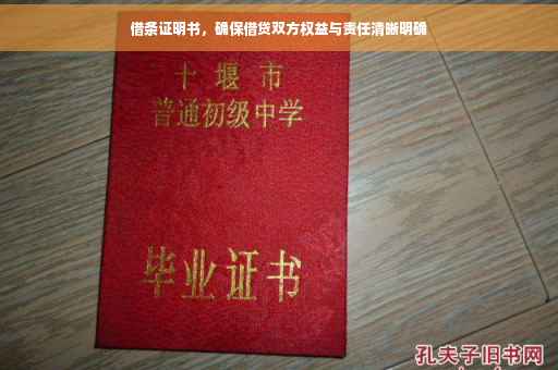 借条证明书，确保借贷双方权益与责任清晰明确