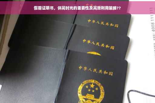假期证明书，休闲时光的重要性及高效利用策略??