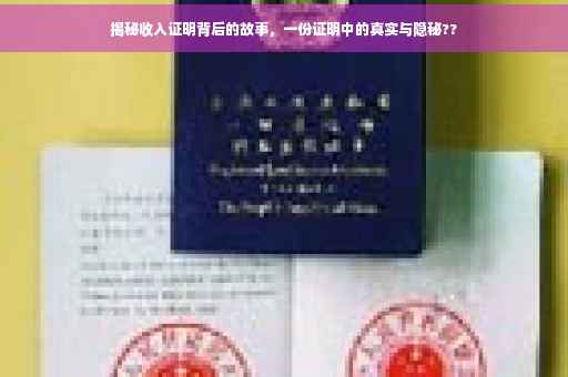 揭秘收入证明背后的故事，一份证明中的真实与隐秘??