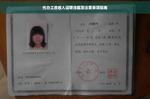 代办工资收入证明详解及注意事项指南