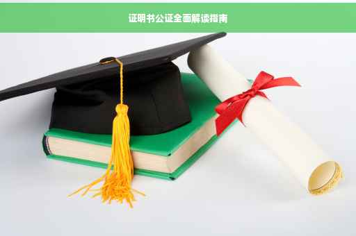 证明书公证全面解读指南