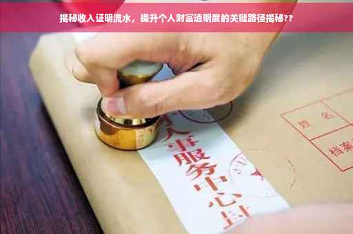 揭秘收入证明流水,提升个人财富透明度的关键路径揭秘?? 揭秘收入证明流水,提升个人财富透明度的关键路径揭秘??