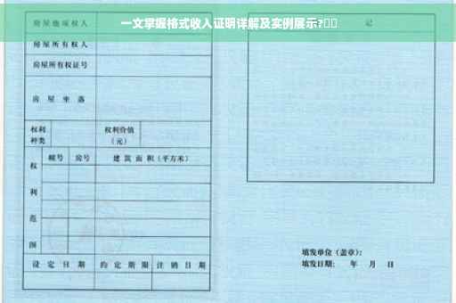 一文掌握格式收入证明详解及实例展示?⚡️
