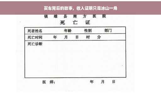 买车背后的故事，收入证明只是冰山一角
