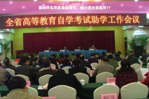 揭秘购车贷款金融细节，银行流水全解析??