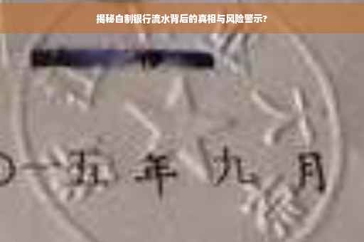 揭秘自制银行流水背后的真相与风险警示?