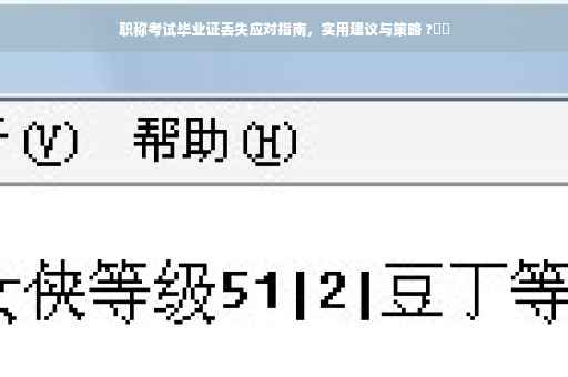 职称考试毕业证丢失应对指南，实用建议与策略 ?⚡️