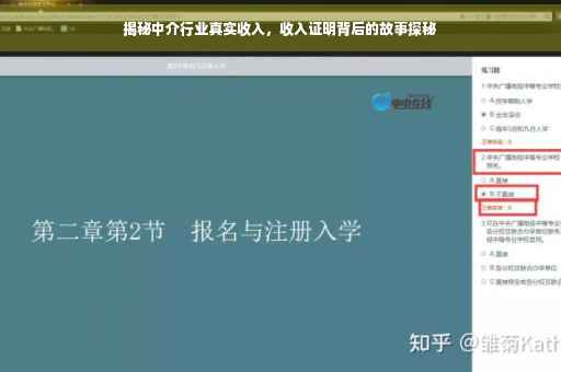 揭秘中介行业真实收入，收入证明背后的故事探秘
