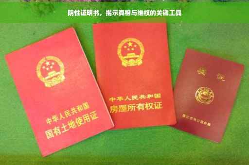阴性证明书，揭示真相与维权的关键工具