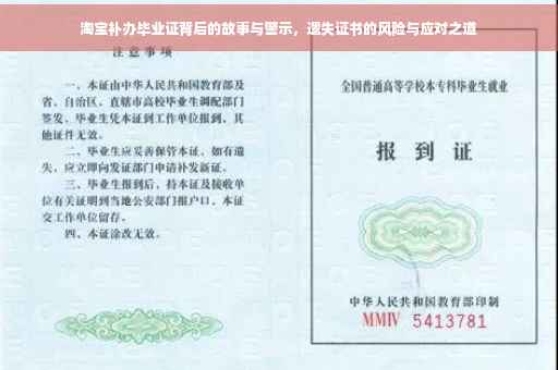 淘宝补办毕业证背后的故事与警示，遗失证书的风险与应对之道