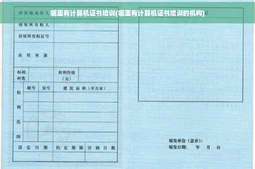 哪里有计算机证书培训(哪里有计算机证书培训的机构)