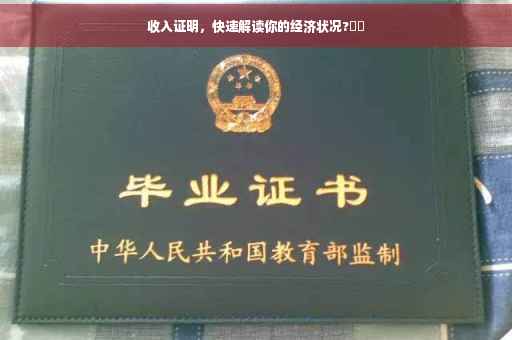 收入证明，快速解读你的经济状况?⚡️