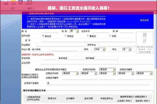 揭秘,银行工资流水揭示收入真相? 揭秘,银行工资流水揭示收入真相?