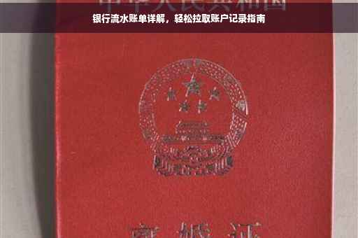 银行流水账单详解，轻松拉取账户记录指南