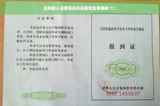 深圳收入证明背后的高薪资故事揭秘 ?⚡️