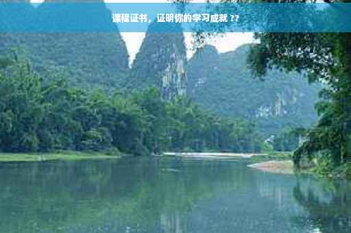 课程证书，证明你的学习成就 ??