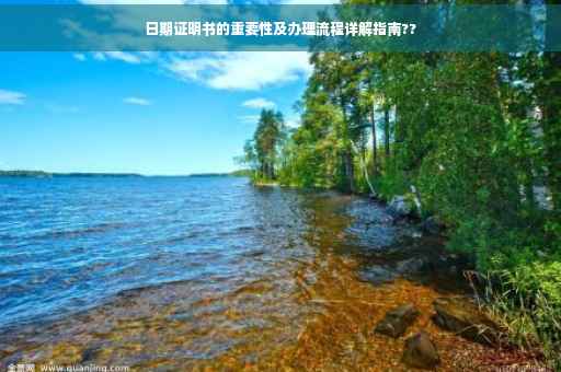 日期证明书的重要性及办理流程详解指南??