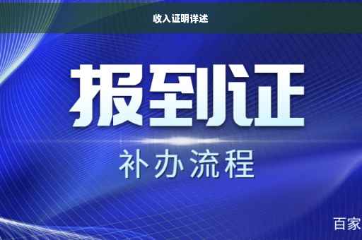 收入证明详述