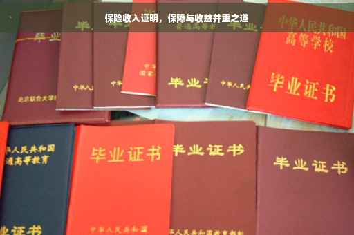保险收入证明，保障与收益并重之道