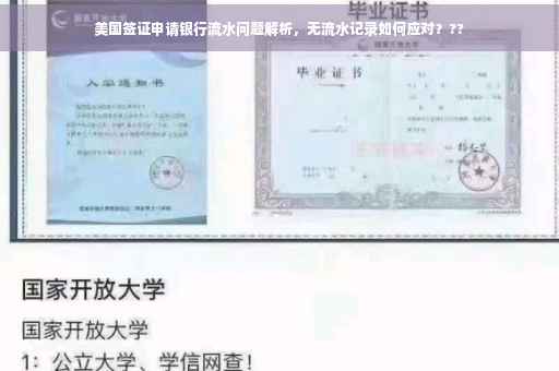美国签证申请银行流水问题解析，无流水记录如何应对？??