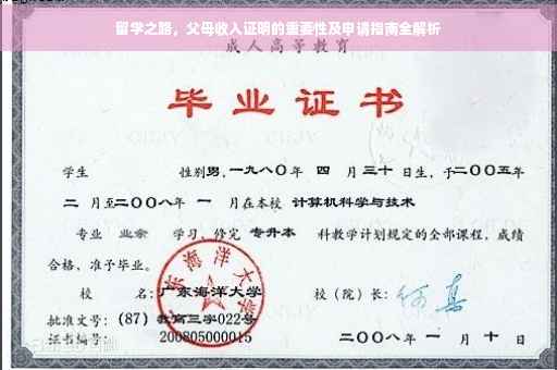 留学之路，父母收入证明的重要性及申请指南全解析