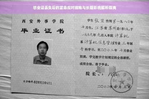 毕业证丢失后的紧急应对措施与长期影响解析指南
