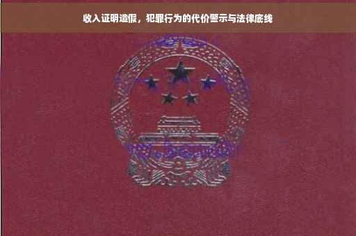 收入证明造假，犯罪行为的代价警示与法律底线