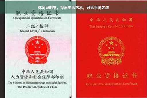 休闲证明书，探索生活艺术，寻觅平衡之道