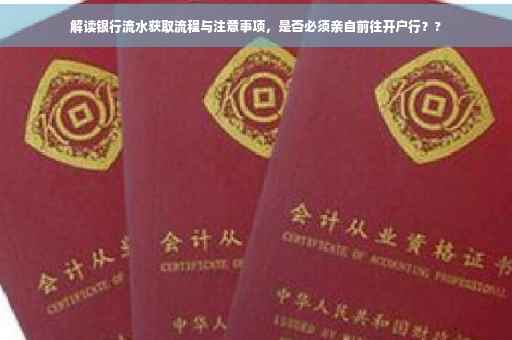 解读银行流水获取流程与注意事项，是否必须亲自前往开户行？?