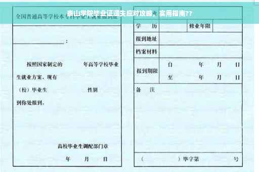 泰山学院毕业证遗失应对攻略，实用指南??