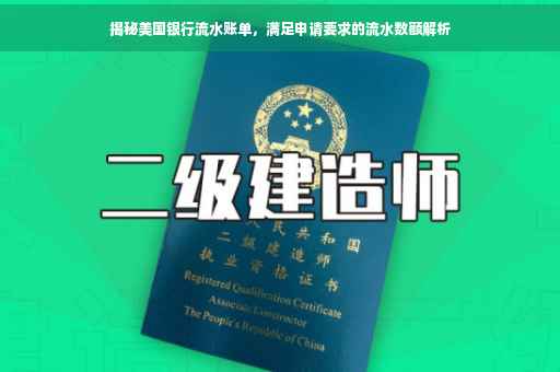 揭秘美国银行流水账单，满足申请要求的流水数额解析
