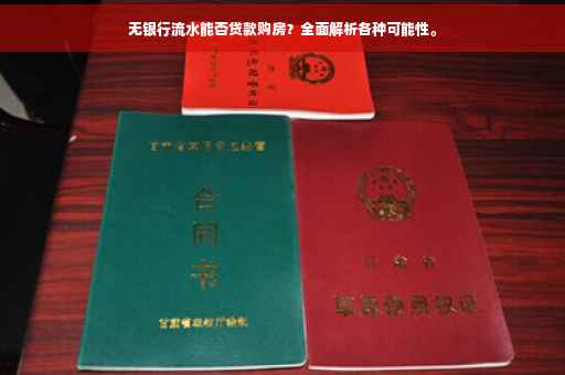 无银行流水能否贷款购房？全面解析各种可能性。