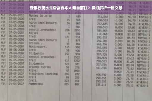 查银行流水是否需要本人亲自前往？详细解析一篇文章