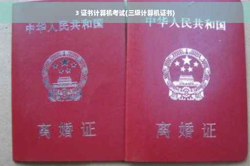 3 证书计算机考试(三级计算机证书)