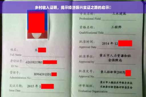 乡村收入证明，揭示经济振兴实证之路的启示✨