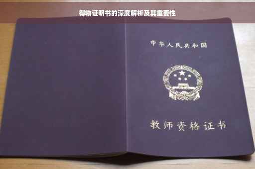 得物证明书的深度解析及其重要性