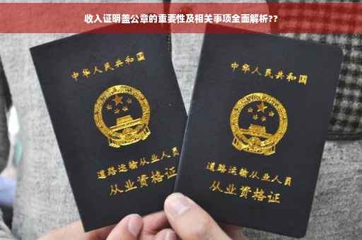 收入证明盖公章的重要性及相关事项全面解析??