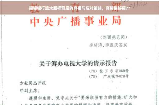 揭秘银行流水超标背后的真相与应对策略，真相揭秘篇??