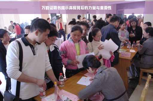 万能证明书揭示真相背后的力量与重要性