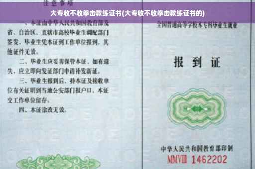大专收不收拳击教练证书(大专收不收拳击教练证书的)
