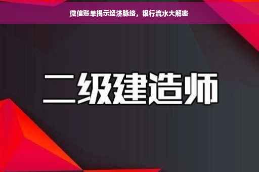 微信账单揭示经济脉络，银行流水大解密