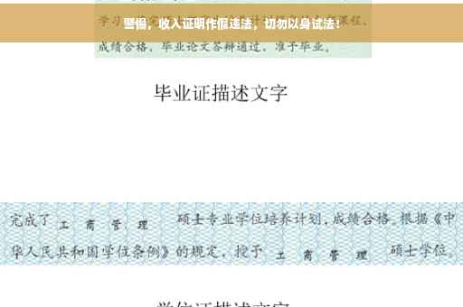 警惕，收入证明作假违法，切勿以身试法！