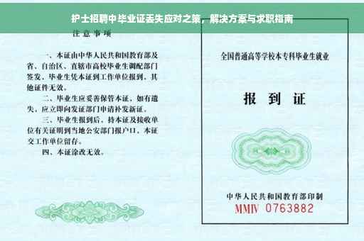护士招聘中毕业证丢失应对之策，解决方案与求职指南