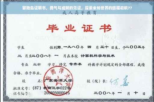 冒险岛证明书，勇气与成就的见证，探索未知世界的旅程启航??