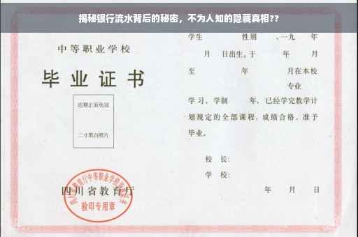 揭秘银行流水背后的秘密，不为人知的隐藏真相??