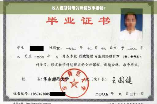 收入证明背后的友情故事揭秘?