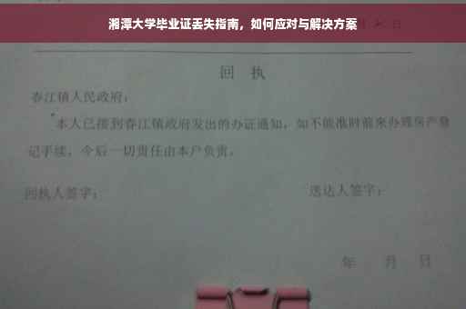 湘潭大学毕业证丢失指南，如何应对与解决方案