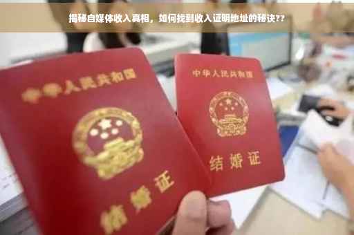 揭秘自媒体收入真相，如何找到收入证明地址的秘诀??