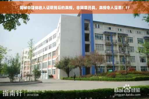 揭秘自媒体收入证明背后的真相，非随意开具，真相令人深思！??