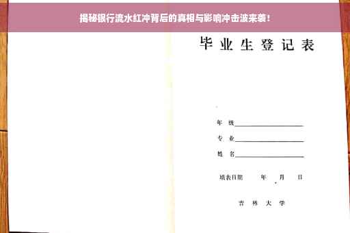 揭秘银行流水红冲背后的真相与影响冲击波来袭！